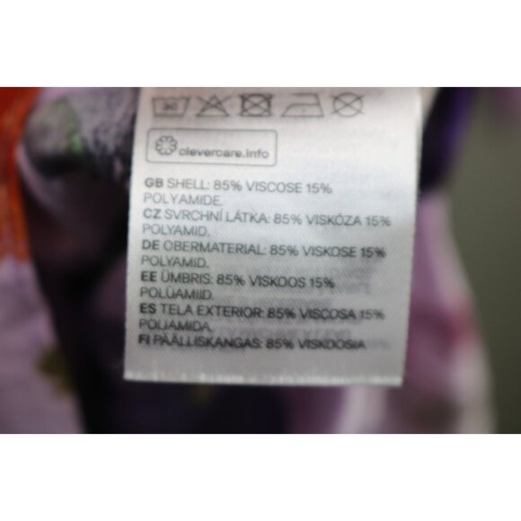 H&M Button Up Long Sleeve Silky Floral Dress-Size Large-Whimsigoth-Cottagecore - Picture 10 of 15